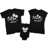 Zestaw koszulek dla rodziców i syna Mr Mickey Mrs Mickey
